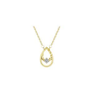 Waterdrop Cubic Zirconia Gold Plated Pendant Necklace